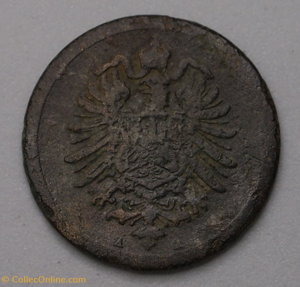 1 Pfennig - 1875 A monnaies monde allemagne 1 pfennig 1875 a