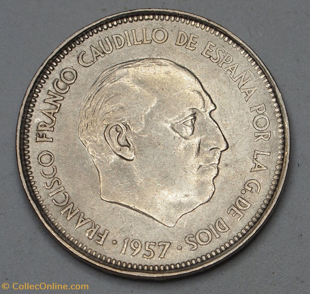 25 Pesetas - 1958 monnaies monde espagne 25 pesetas 1958