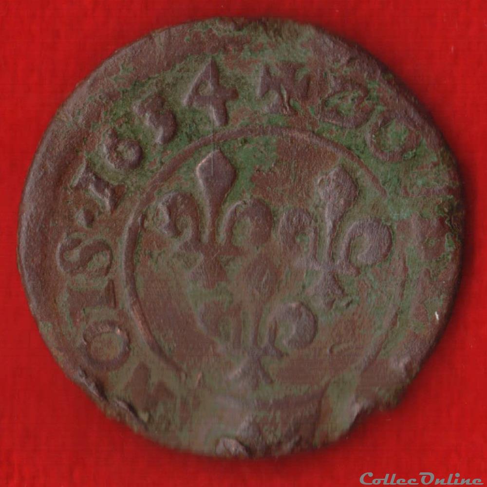 monnaies europe medievale a france royales double tournois 1634