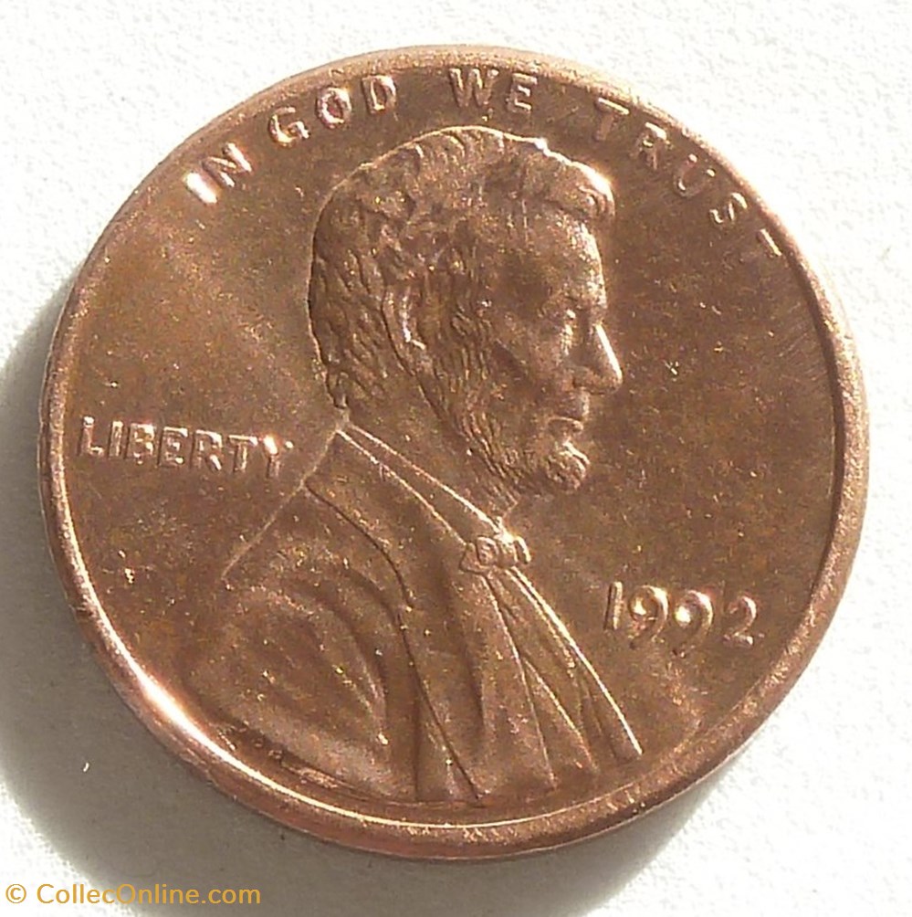 1 Cent - 1992 monnaies monde etats unis 1 cent 1992