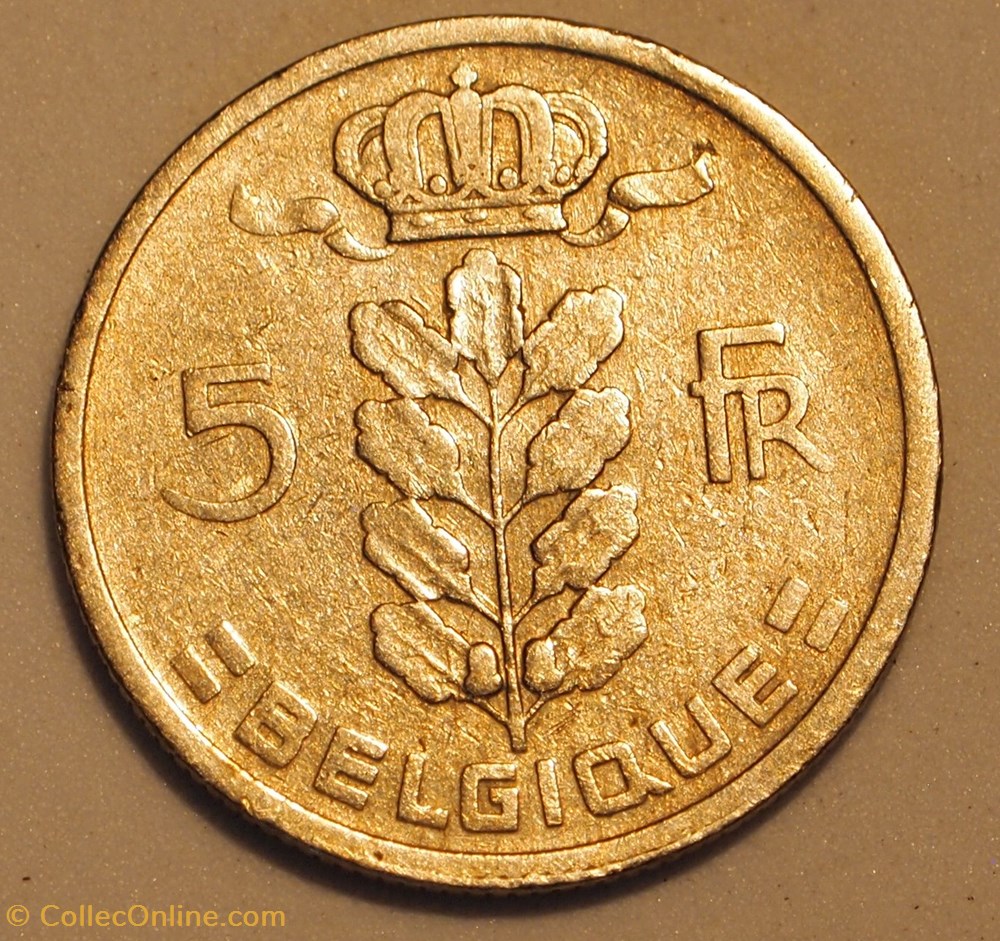 5 Francs - 1950 monnaies monde belgique 5 francs 1950