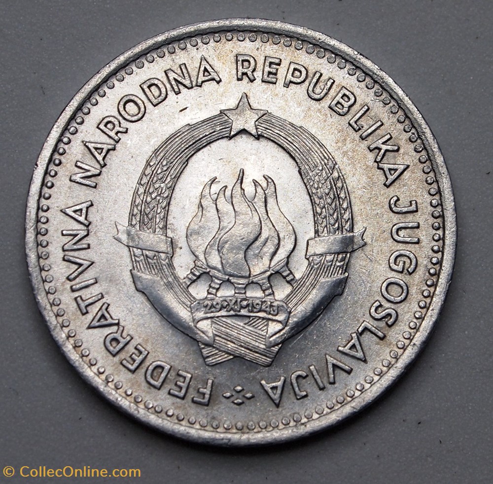 monnaies monde yougoslavie 2 dinars 1953