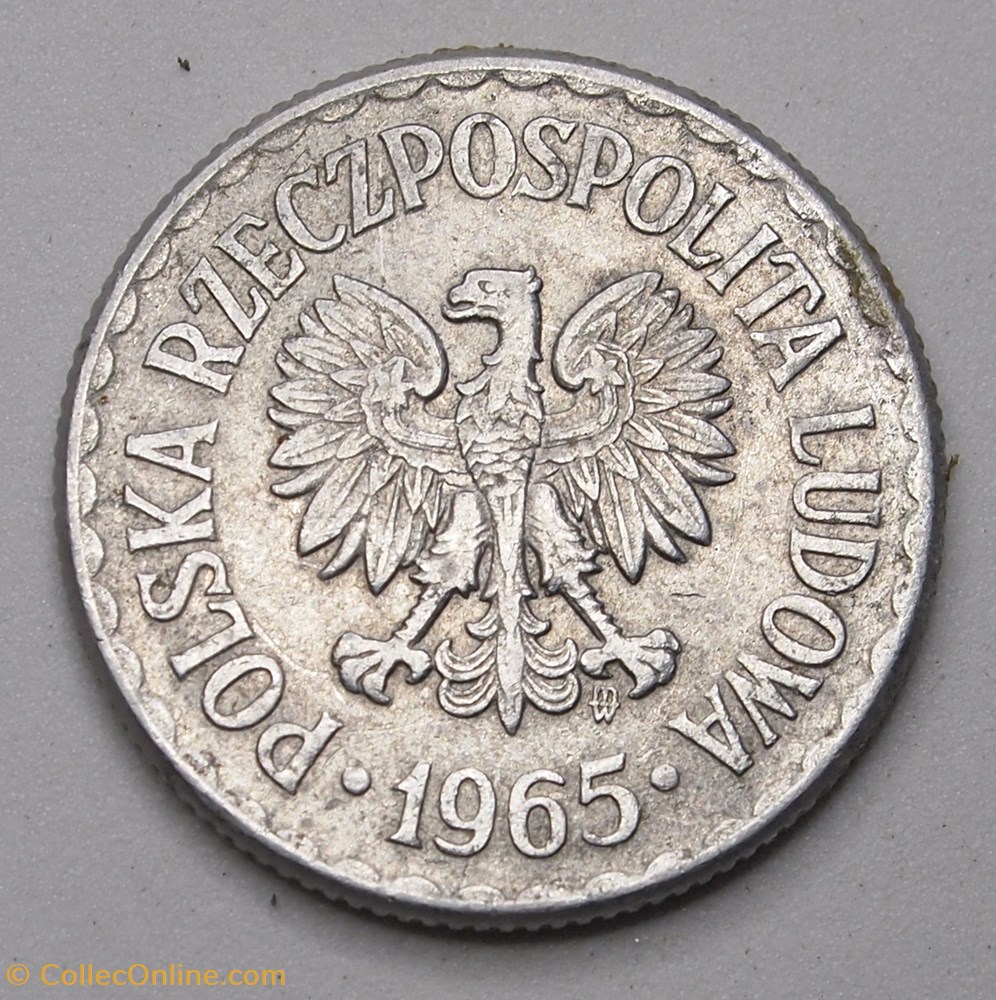 1 Zloty - 1965 MW monnaies monde pologne 1 zloty 1965 mw
