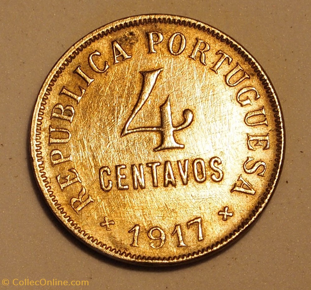4 Centavos - 1917 monnaie monde portugal 4 centavos 1917