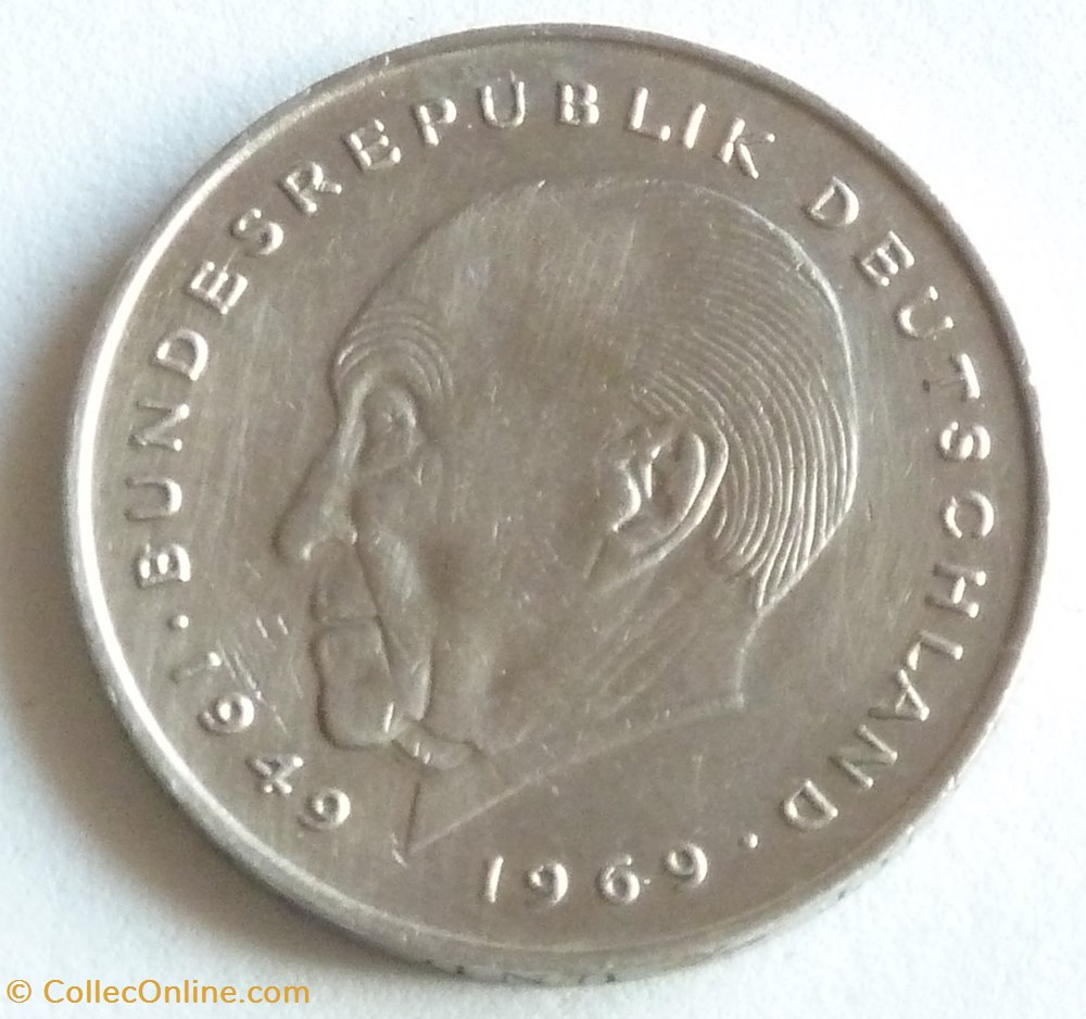 2 Mark - 1977 D monnaies monde allemagne 2 mark 1977 d