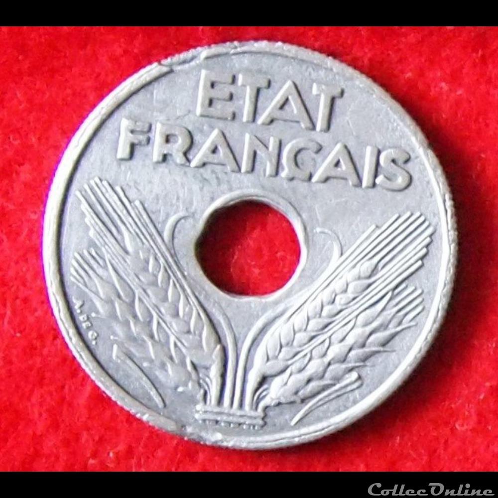 État Français - 20 Centimes - 1941 monnaies monde france etat francais 20 centimes 1941