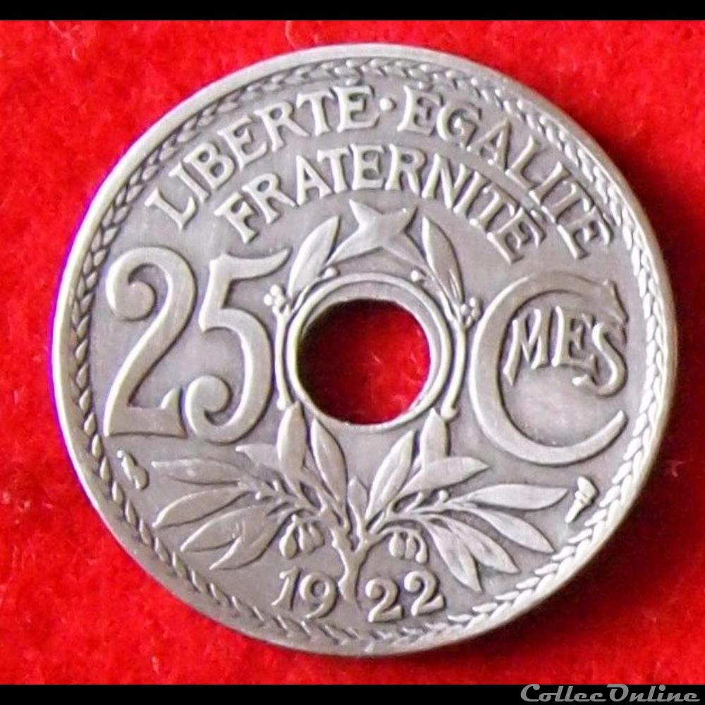 Lindauer - 25 Centimes - 1922 monnaies monde france lindauer 25 centimes 1922