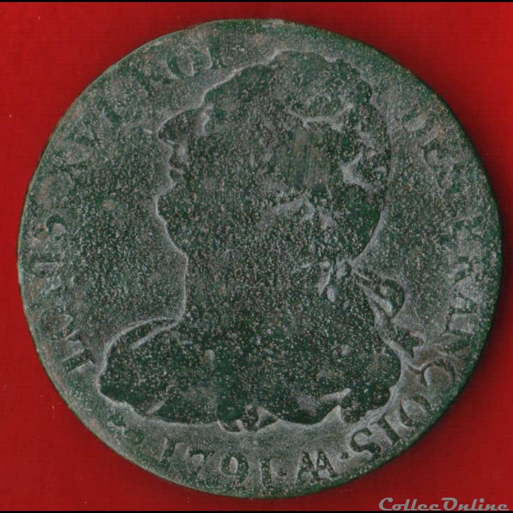 monnaies europe medievale a france royales 2 sols 1791 metz