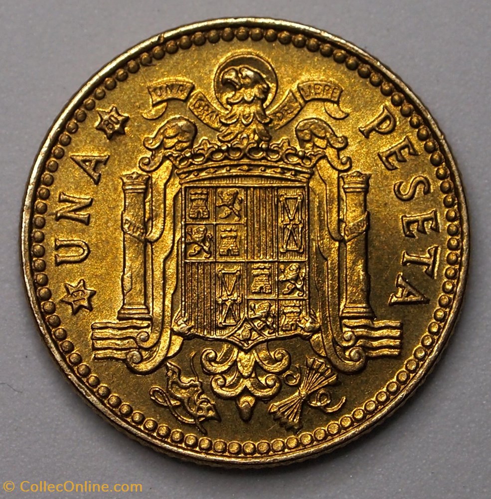 1 Peseta - 1980 monnaies monde espagne 1 peseta 1980