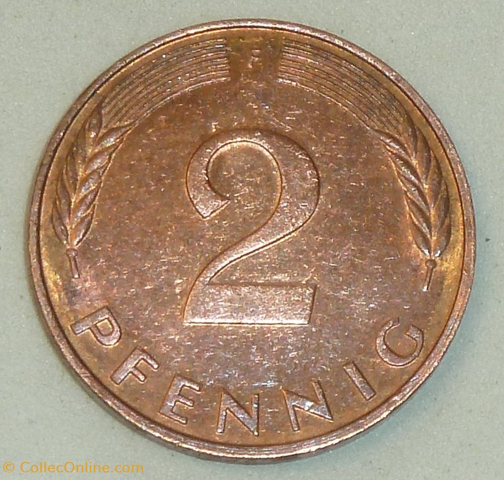 2 Pfennig - 1991 F monnaies monde allemagne 2 pfennig 1991 f