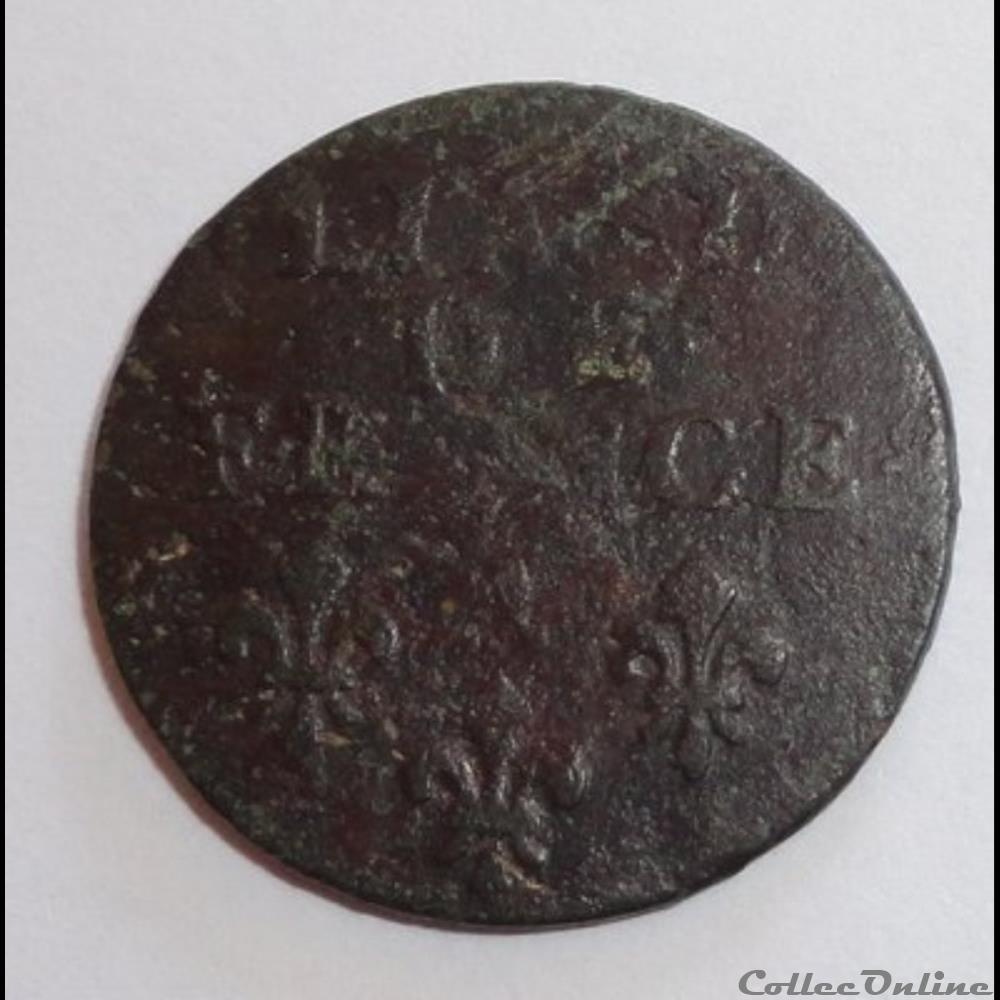 Liard de France - 1699 - Corbeil monnaies europe medievale royales liard de france 1699 corbeil