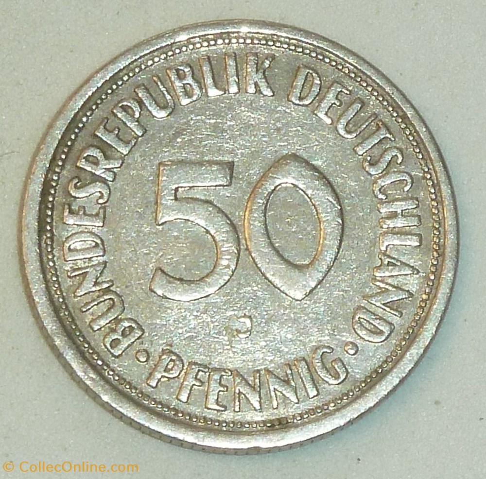 50 Pfennig - 1950 J monnaies monde allemagne 50 pfennig 1950 j
