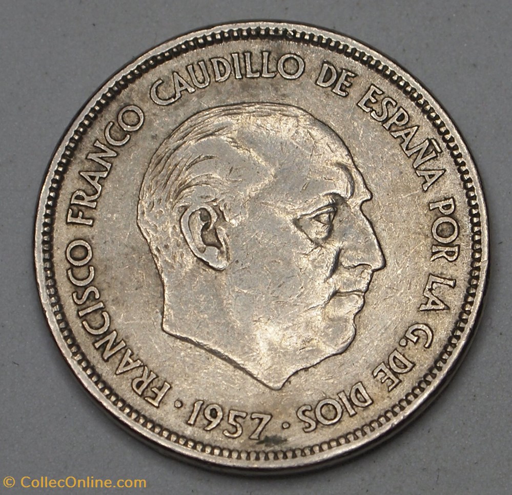 25 Pesetas - 1968 monnaies monde espagne 25 pesetas 1968
