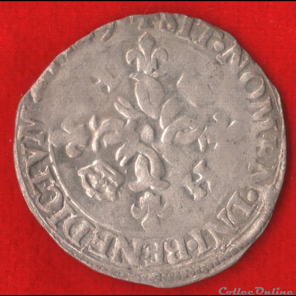 monnaies europe medievale france royales douzain aux croissants 1549 rennes