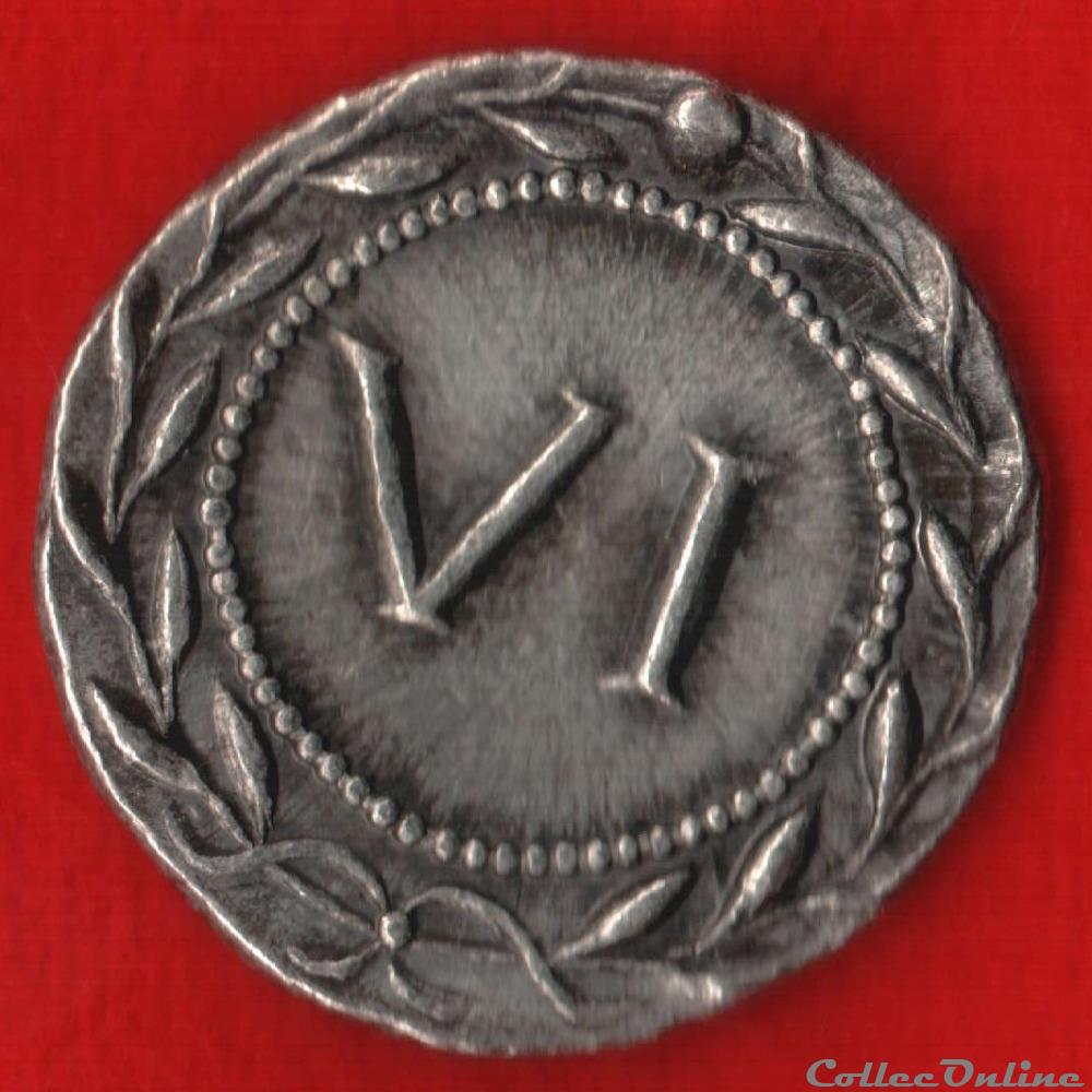 monnaie mereaux france jeton numero 6