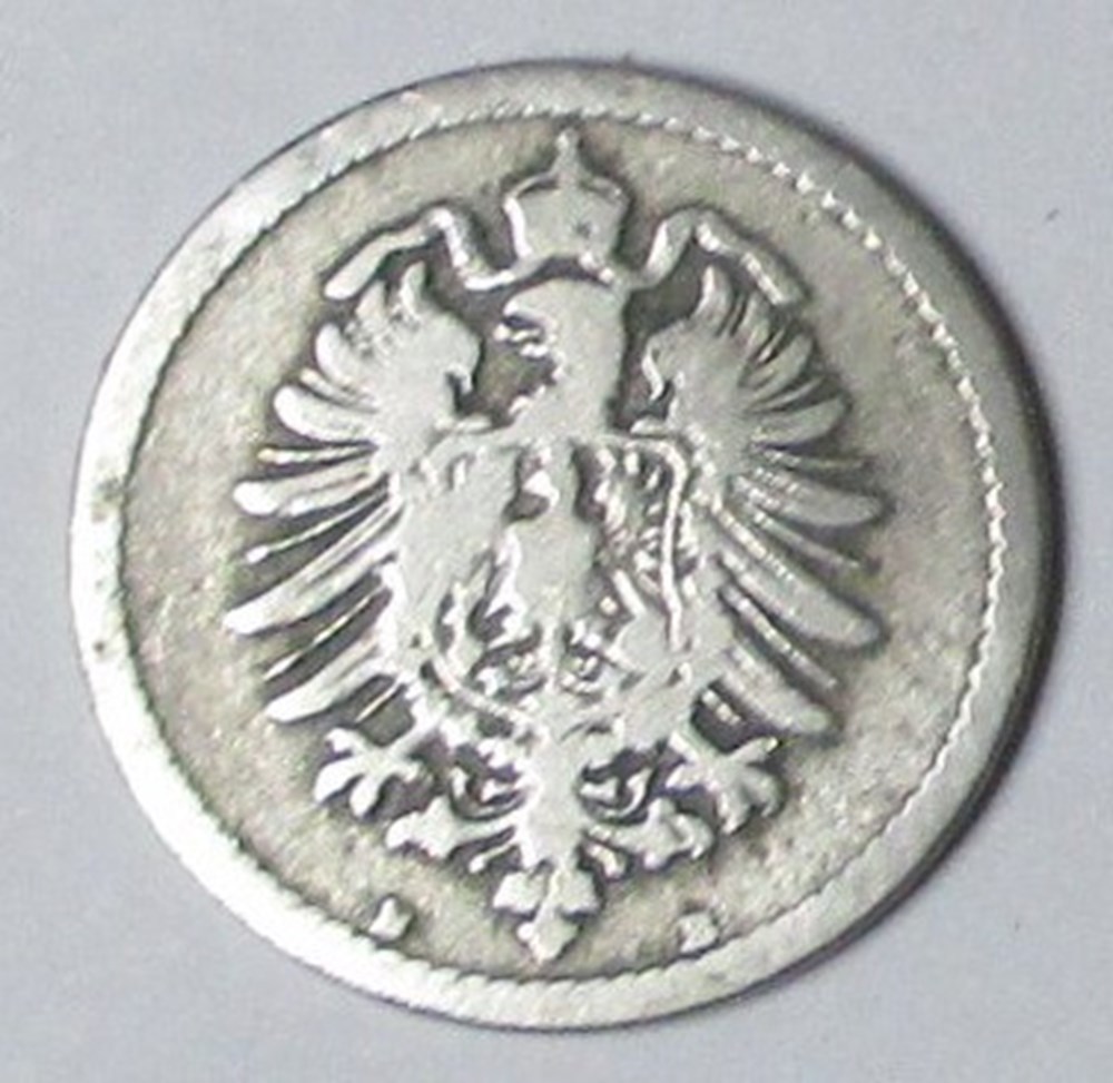 monnaies monde allemagne 5 pfennig 1875 b