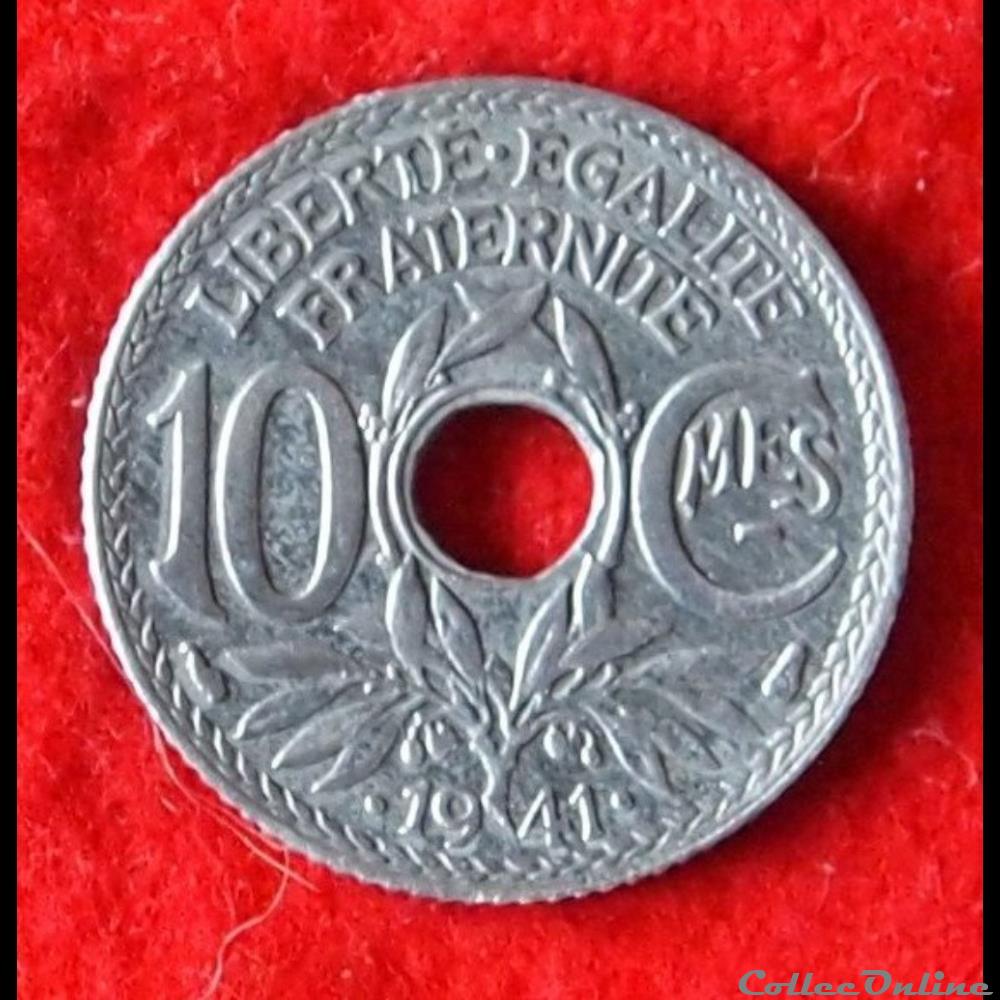 Lindauer - 10 Centimes - 1941 monnaies monde france lindauer 10 centimes 1941