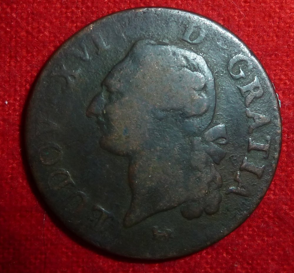 1 Sol - 1791 - Paris monnaies europe medievale france royales 1 sol 1791 paris