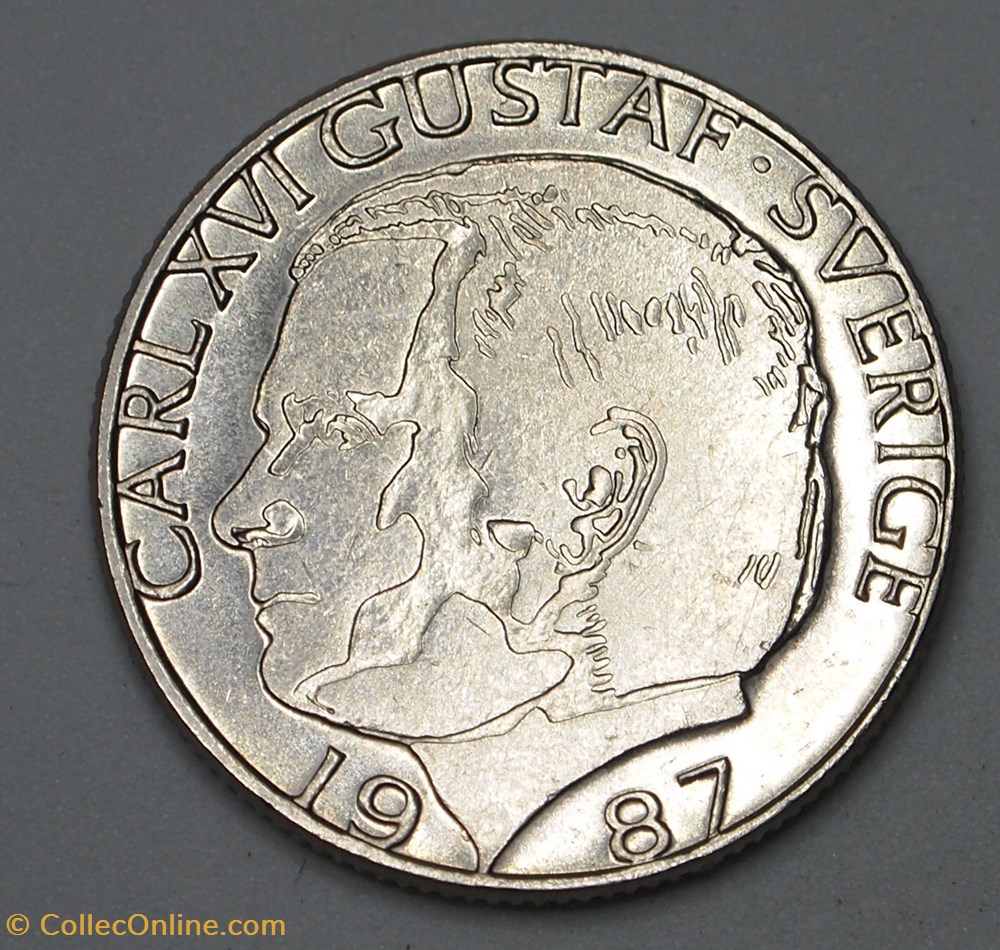 1 Krona - 1987 B monnaies monde suede 1 krona 1987 b