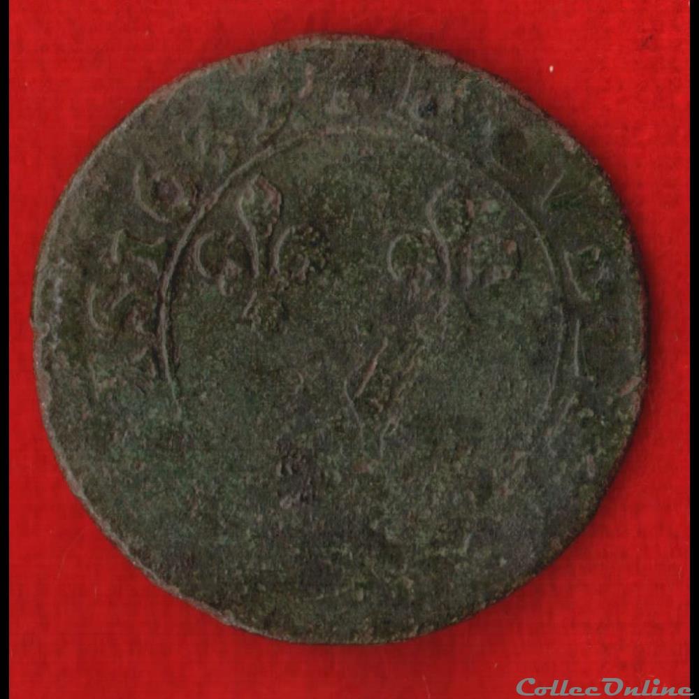 Double Tournois - 1639 - monnaies europe medievale a france royales double tournois 1639