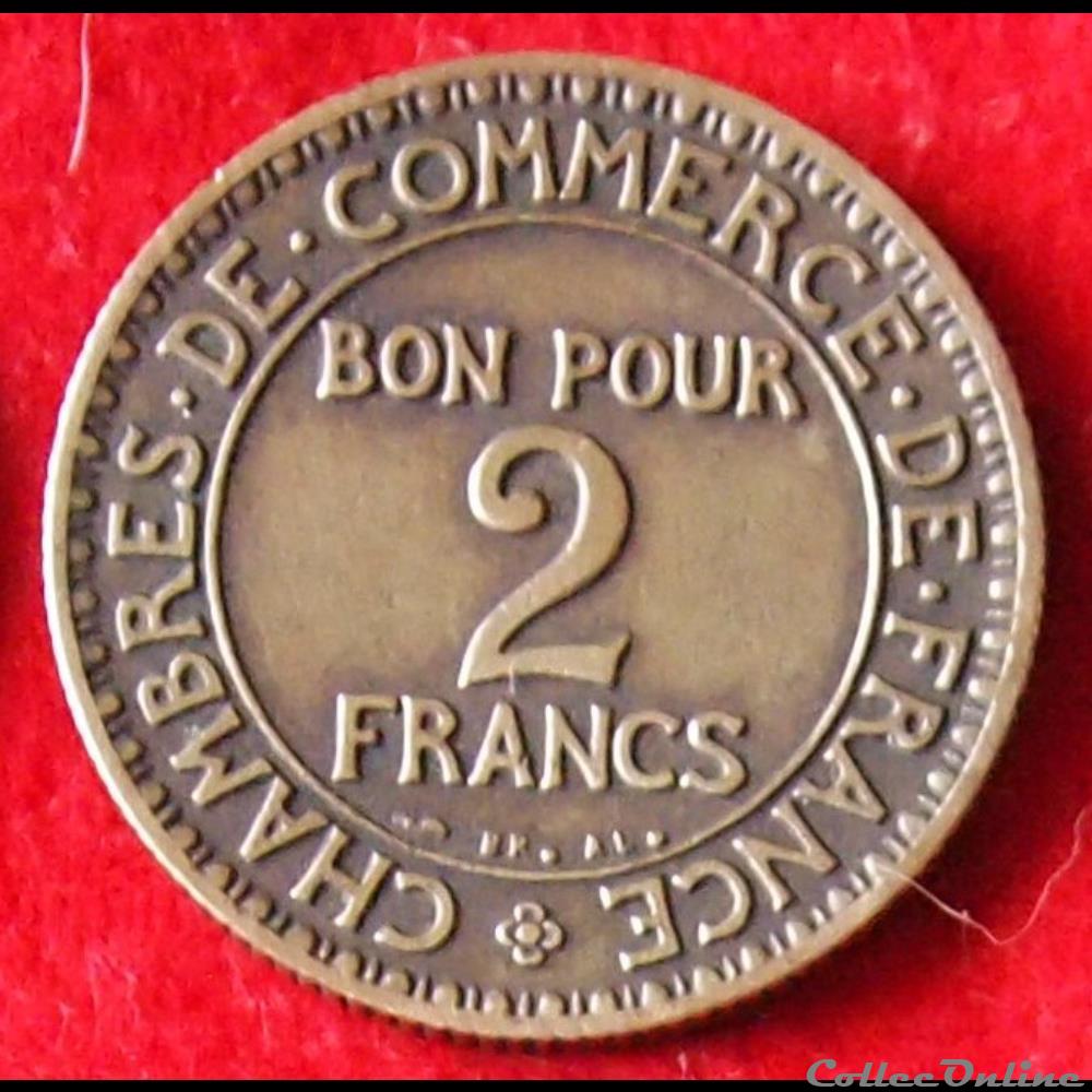 Chambres de Commerce - 2 Francs - 1922 monnaies monde france chambres de commerce 2 francs 1922