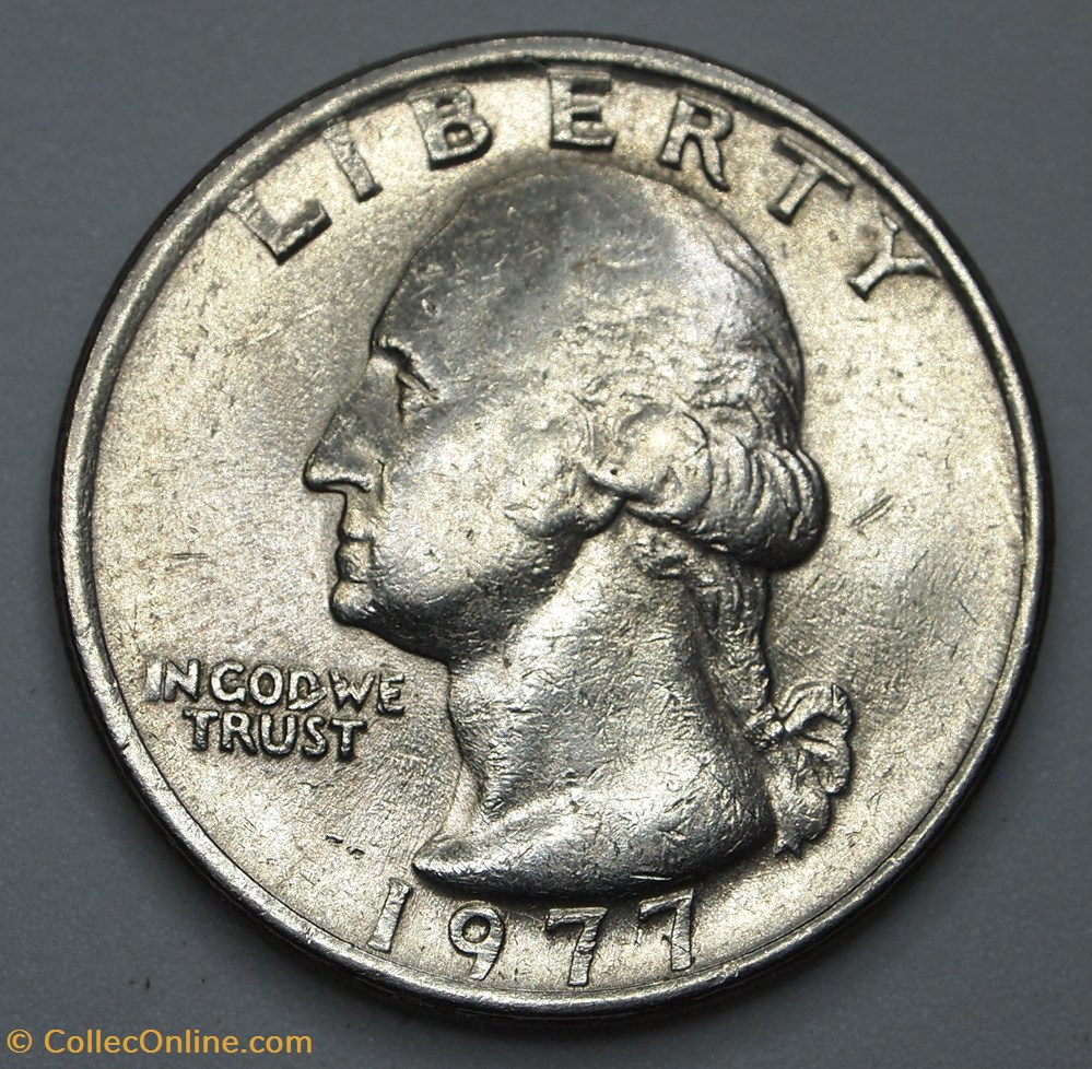 1/4 dollar ( 25 cents ) - 1977 monnaie monde etat uni 1 4 dollar 25 cents 1977