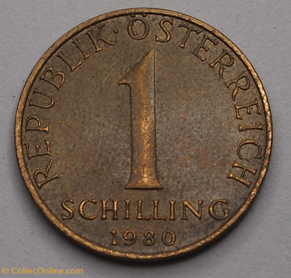 1 Schilling - 1980 monnaie monde autriche 1 schilling 1980