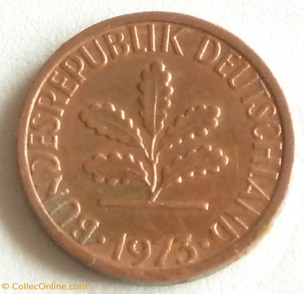 1 Pfennig - 1973 D monnaies monde allemagne 1 pfennig 1973 d