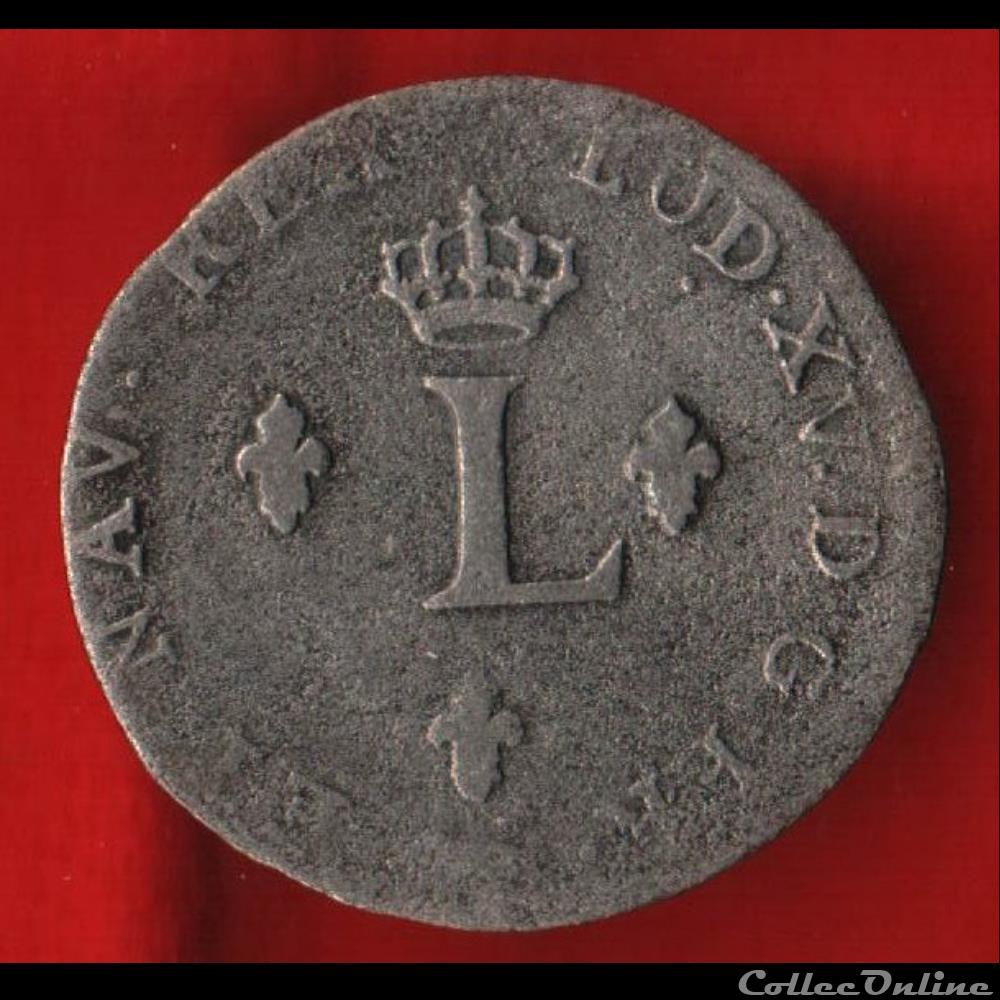 Double sol - 17?8 - Paris monnaies europe medievale france royales double sol 17 8 paris