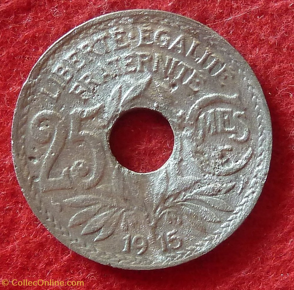 monnaies monde france lindauer 25 centimes 1915