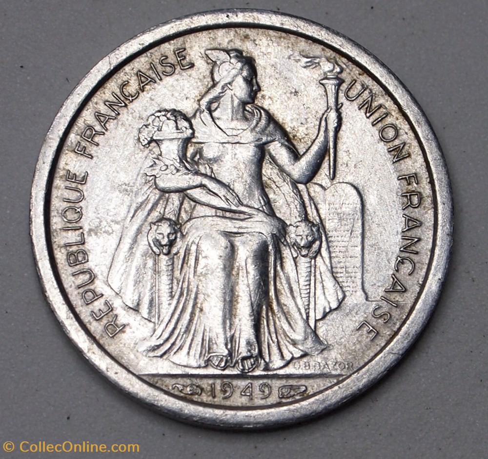 1 Franc - 1949 monnaies monde nouvelle caledonie 1 franc 1949