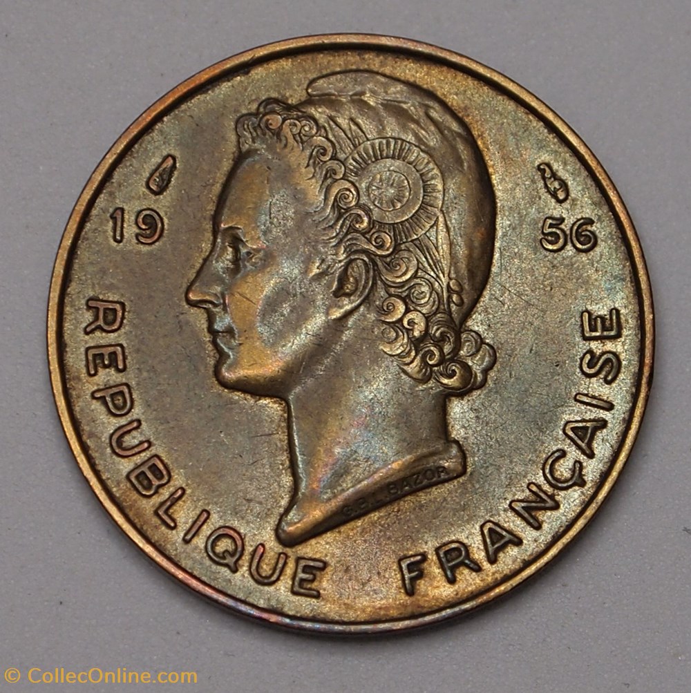 10 Francs - 1956 monnaies colonies francaises 10 francs 1956