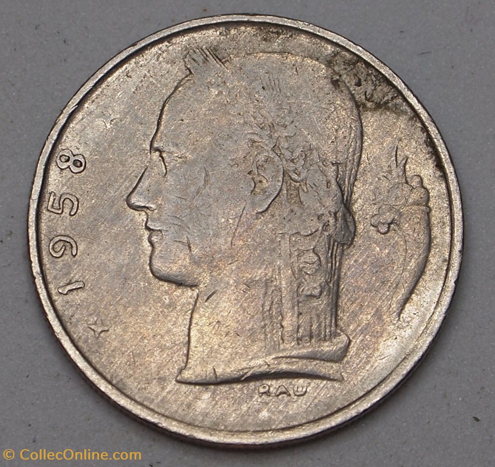 1 Franc - 1958 monnaies monde belgique 1 franc 1958