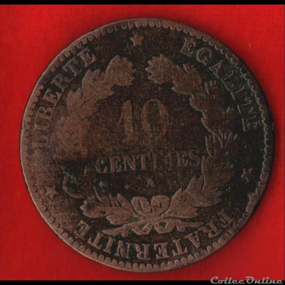 monnaies monde france 10 centimes ceres 1871 paris