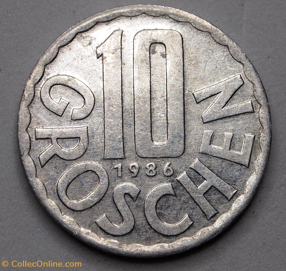 10 Groschen - 1986 monnaie monde autriche 10 groschen 1986