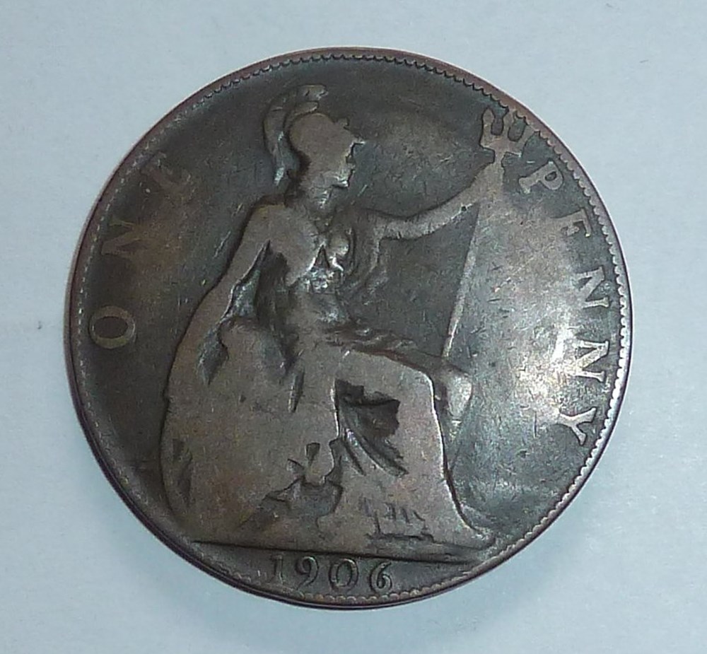 monnaies monde royaume uni 1 penny 1906