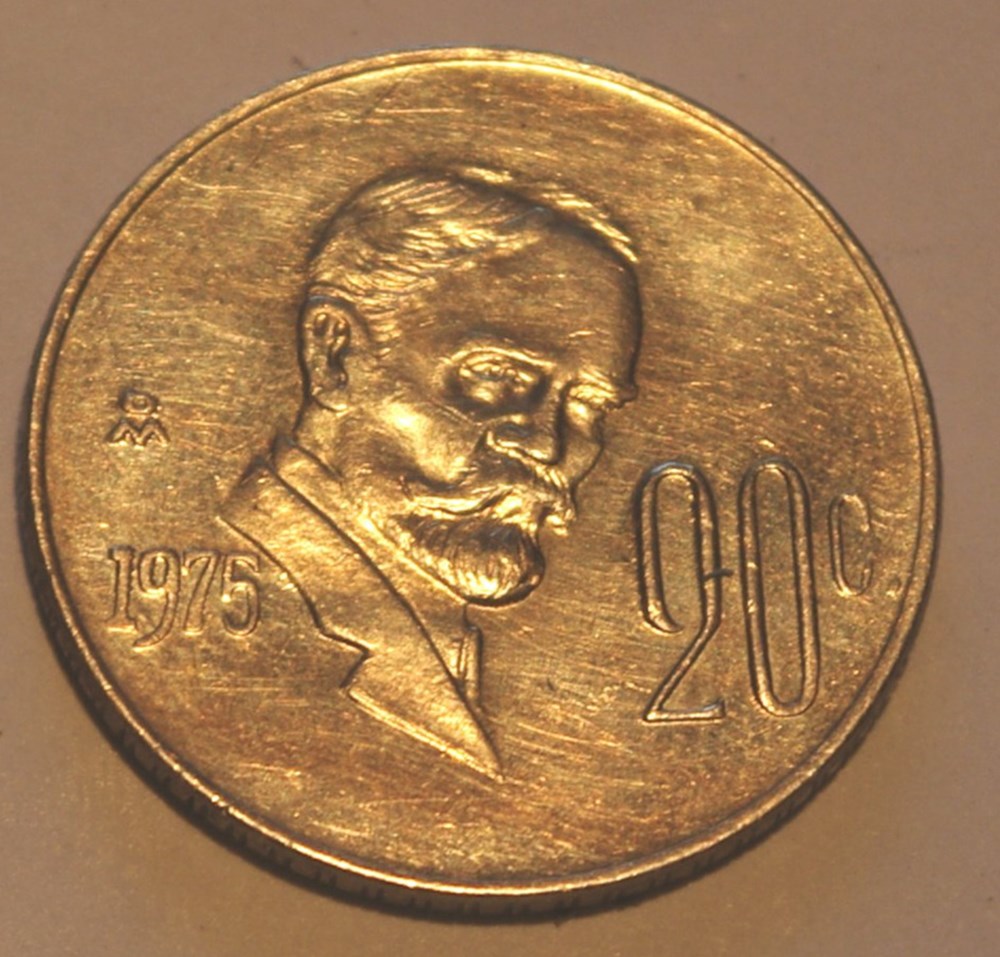 monnaies monde mexique 20 centavos 1975 mo