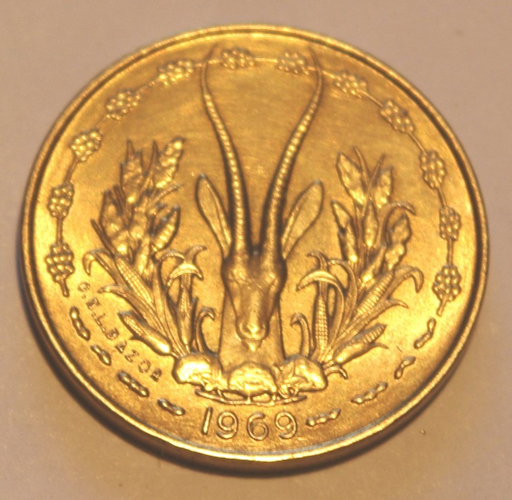 5 Francs - 1969 monnaies monde banque centrale etats de l afrique ouest 5 francs 1969