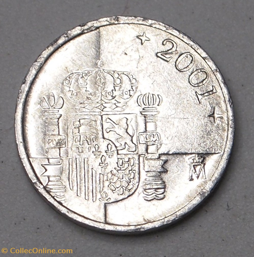 1 Peseta - 2001 monnaies monde espagne 1 peseta 2001
