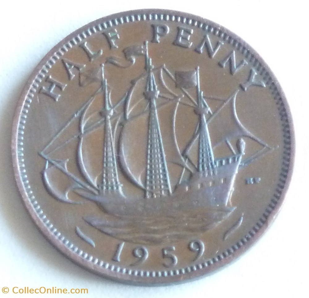 1/2 Penny - 1959 monnaies monde royaume uni 1 2 penny 1959