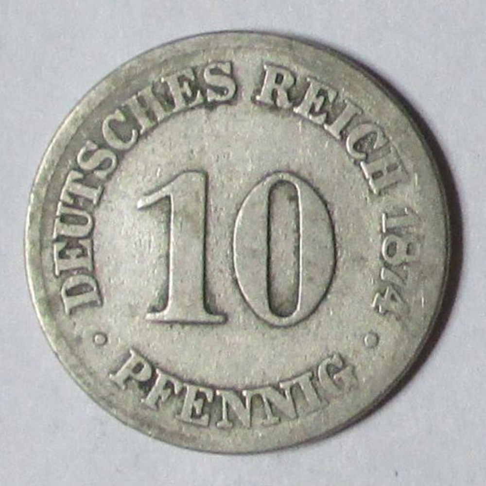 10 Pfennig - 1874 C monnaies monde allemagne 10 pfennig 1874 c