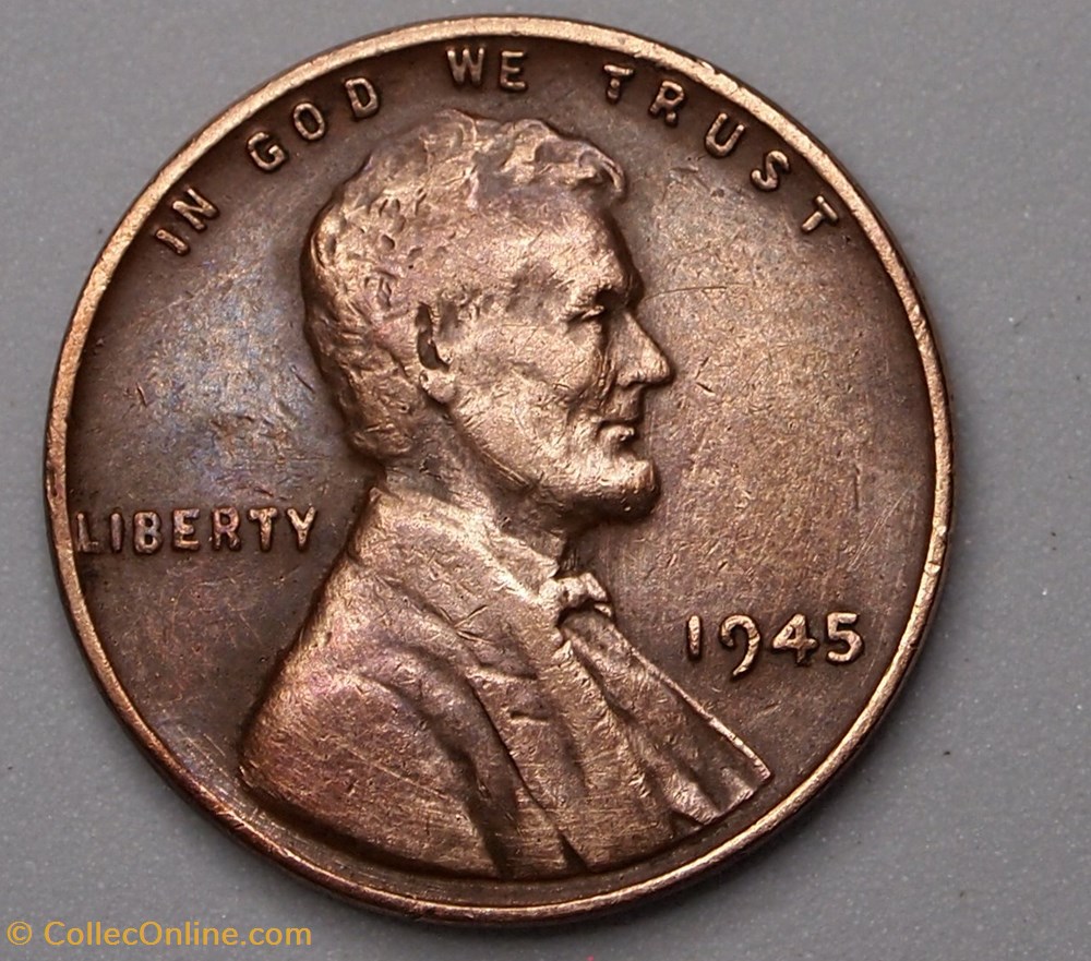 1 Cent - 1945 monnaies monde etats unis 1 cent 1945