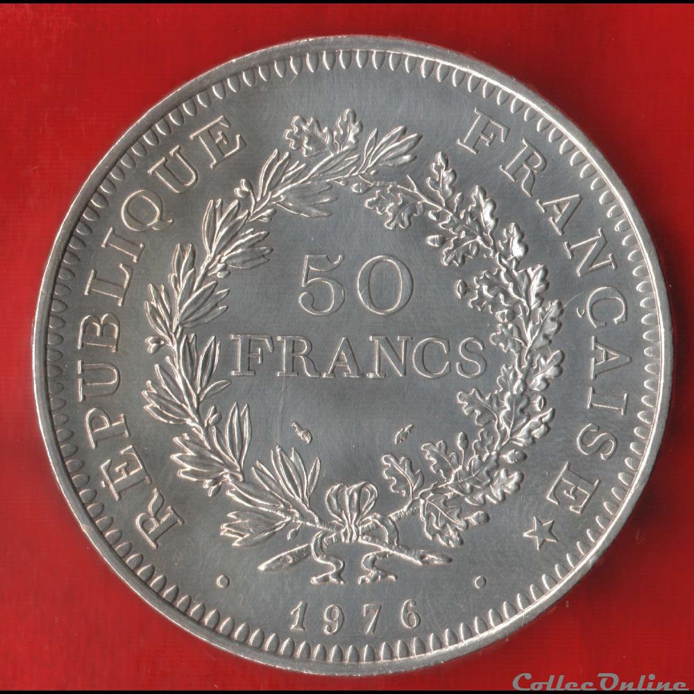monnaies monde france 50 francs hercules 1976
