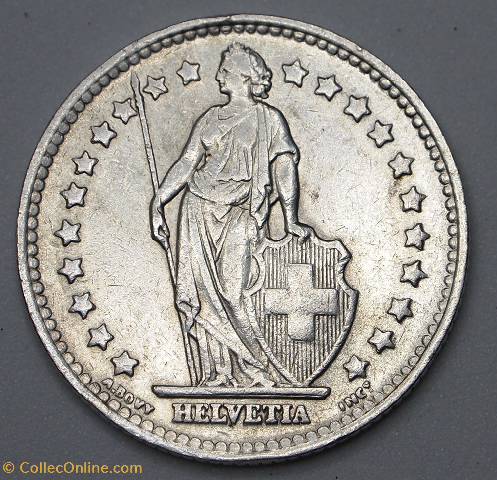 1 Franc - 1945 B monnaie monde suisse 1 franc 1945 b