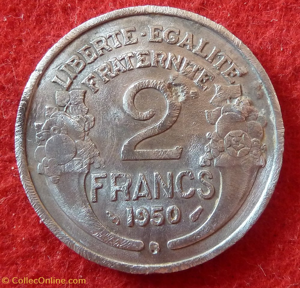 Morlon - 2 Francs - 1950 B monnaies monde france morlon 2 francs 1950 b