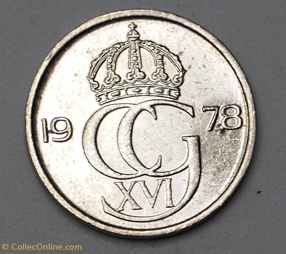 25 ore - 1978 U monnaies monde suede 25 ore 1978 u
