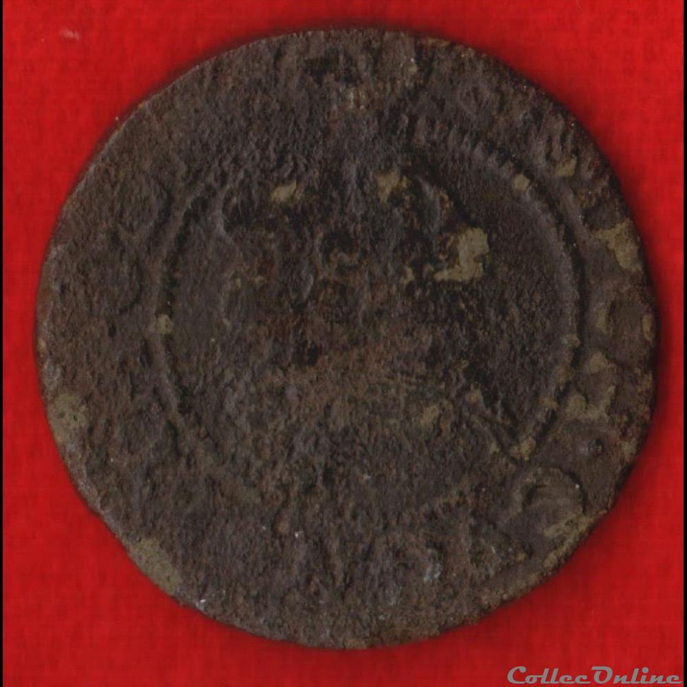 Seigneurie de Cugnon - 1634 - Double tournois monnaies europe medievale a france feodales seigneurie de cugnon 1634 double tournois