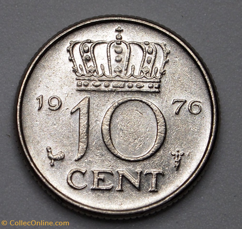 10 Cents - 1976 monnaies monde pays bas 10 cents 1976