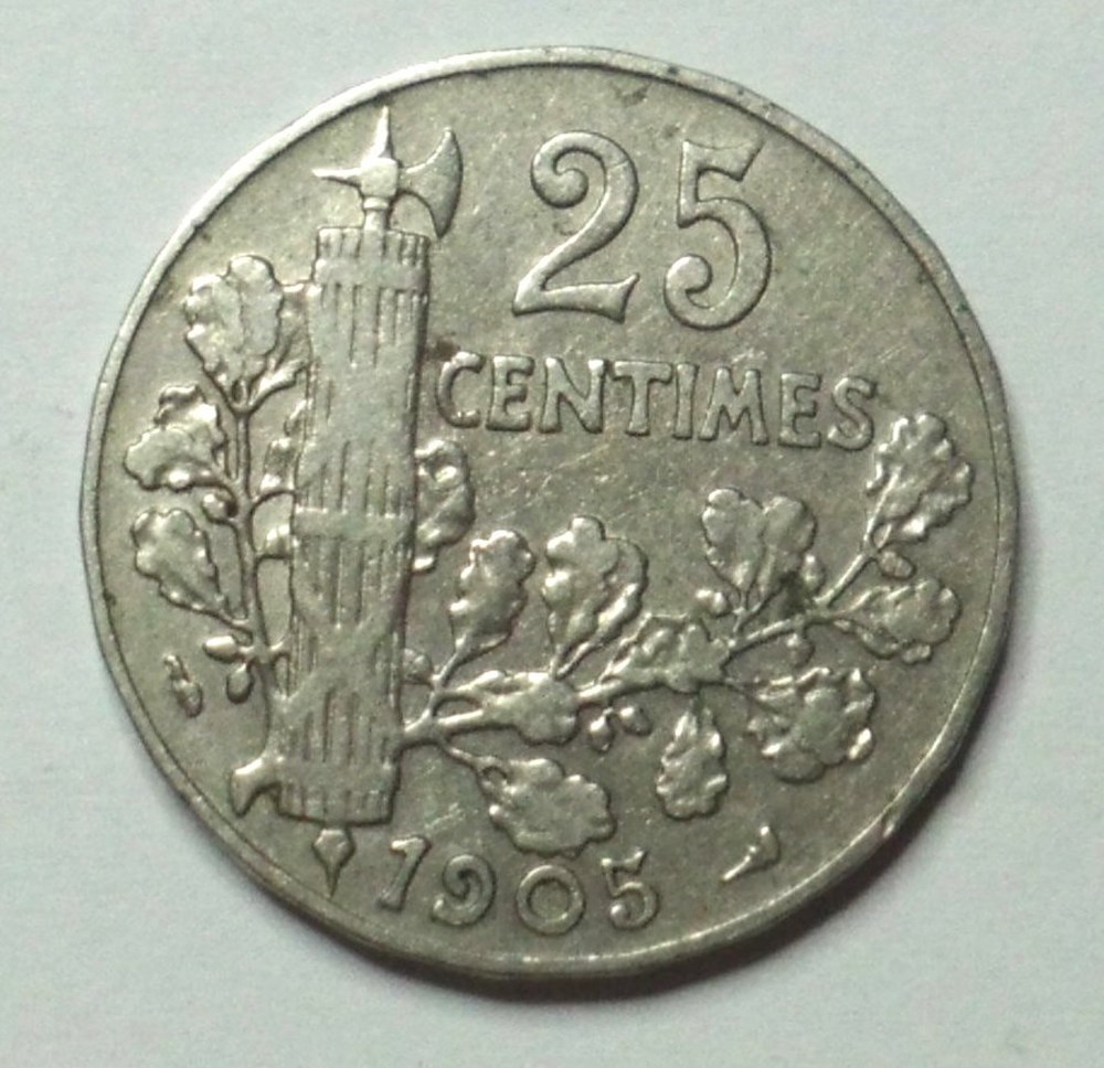 monnaies monde france patey 25 centimes 1905