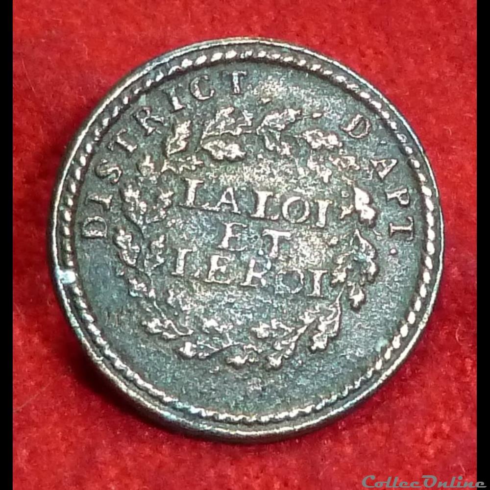 APT - 1789/1790 vetement et accessoire bouton militaire apt 1789 1790
